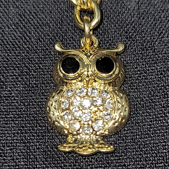 GOLD TONE OWLS AND TREE OF LIFE CHARM BRACELET - Picture 10 of 11